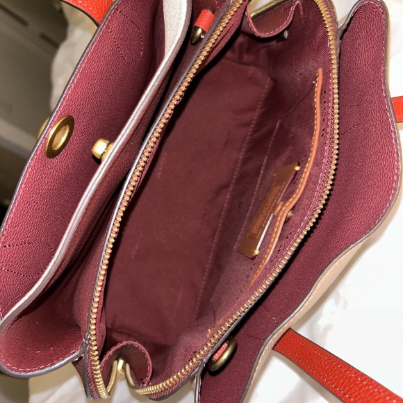 Coach Restored Lora Carryall 30 In Colorblock - Picture 5 of 8